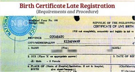 late registration of birth certificate